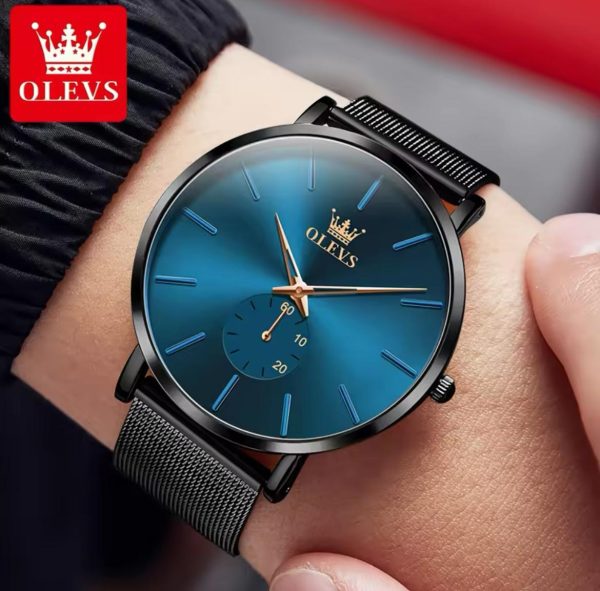 OLEVS Men's Watches Minimalism Ultra-thin luminous-waterproof Quartz